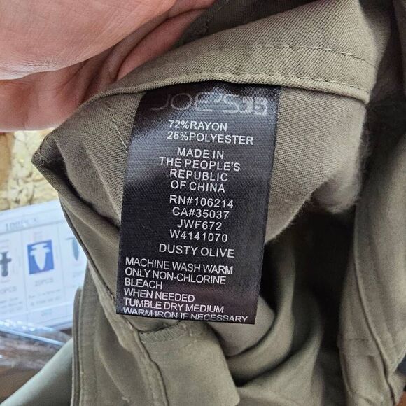 Joe's Jeans Ankle Pants Size 29 Midi Rise Green Slim Leg - Picture 10 of 11